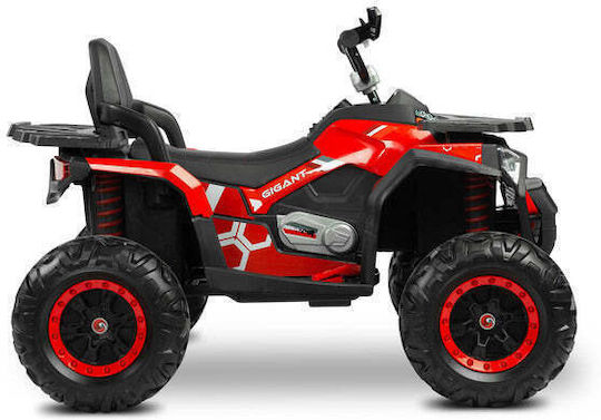Copil Electric Masina Cu un loc cu Telecomanda Quad Gigant 12 volți Roșu