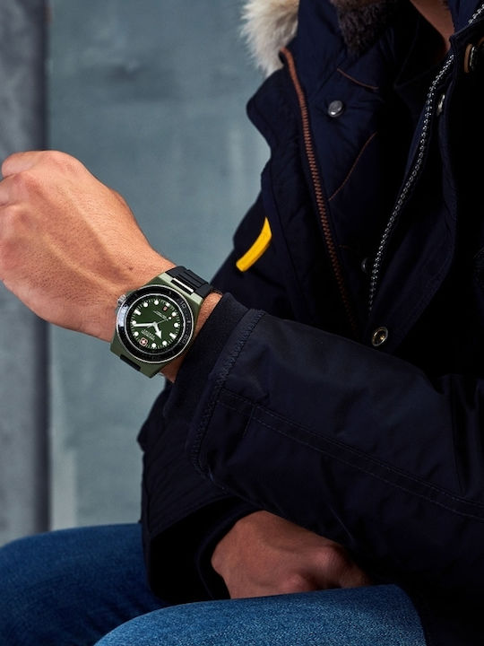 Swiss Alpine Military by Grovana Men's Watch 45mm Battery with Black Rubber Strap