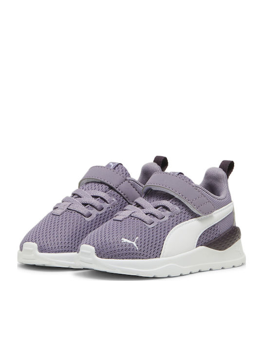 Anzarun Lite AC Kids Sports Shoes Running with Hoop & Loop Closure Purple