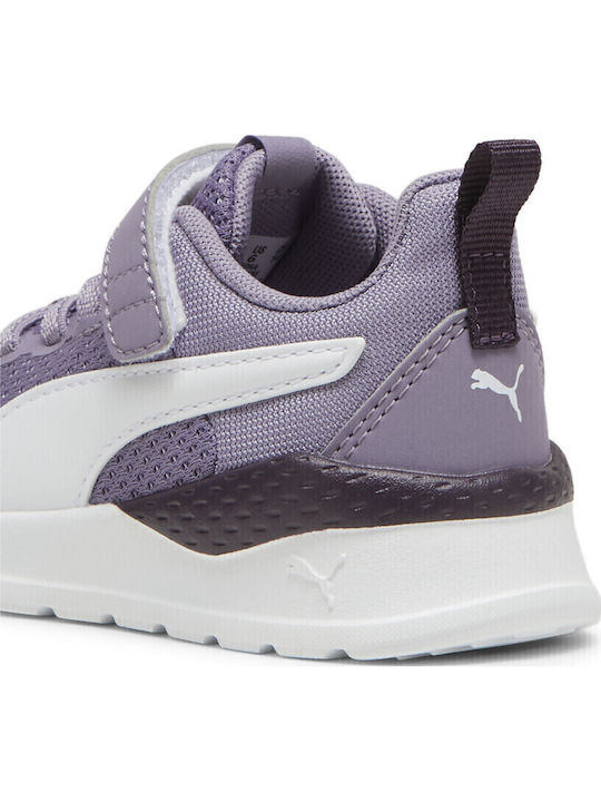 Anzarun Lite AC Kids Sports Shoes Running with Hoop & Loop Closure Purple