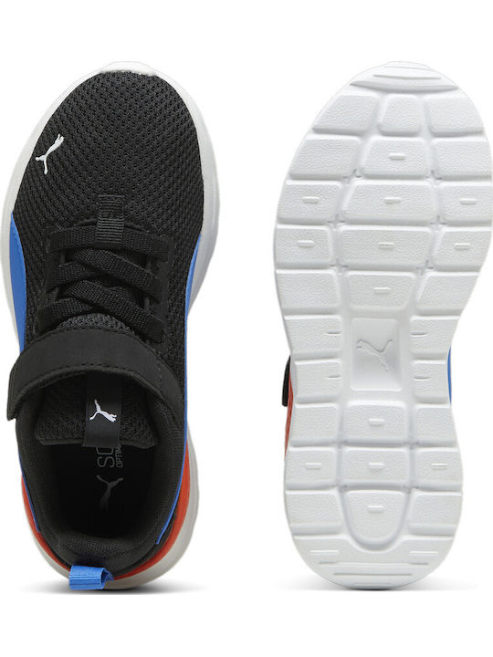 Anzarun Lite AC Kids Sports Shoes Running with Hoop & Loop Closure Black