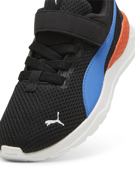 Anzarun Lite AC Kids Sports Shoes Running with Hoop & Loop Closure Black