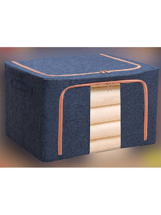 Tesatura Cutie de Depozitare cu Capac Albastru 50x40x33cm 1buc