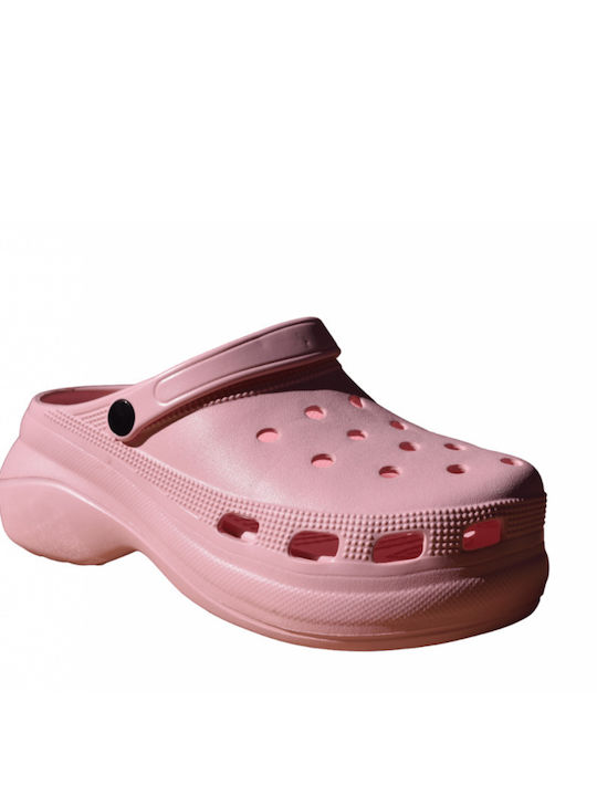 Adam's Shoes Γυναικεία Σαμπό Ροζ
