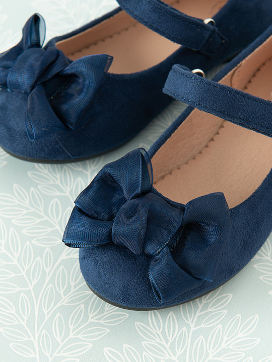 Kids Ballerinas with Hoop & Loop Closure Blue