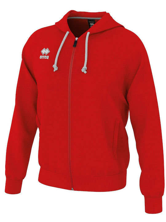 Herren Fleecejacke mit Kapuze Red