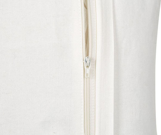 Beige Cotton Throw Pillow Melobesia 45 x 45 Cm