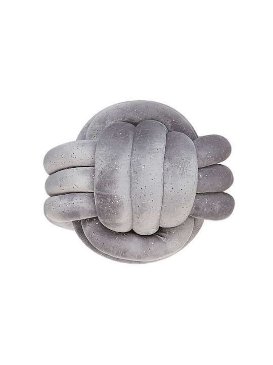 Decorative Velvet Pillow Gray Malni 30 X 30 Cm