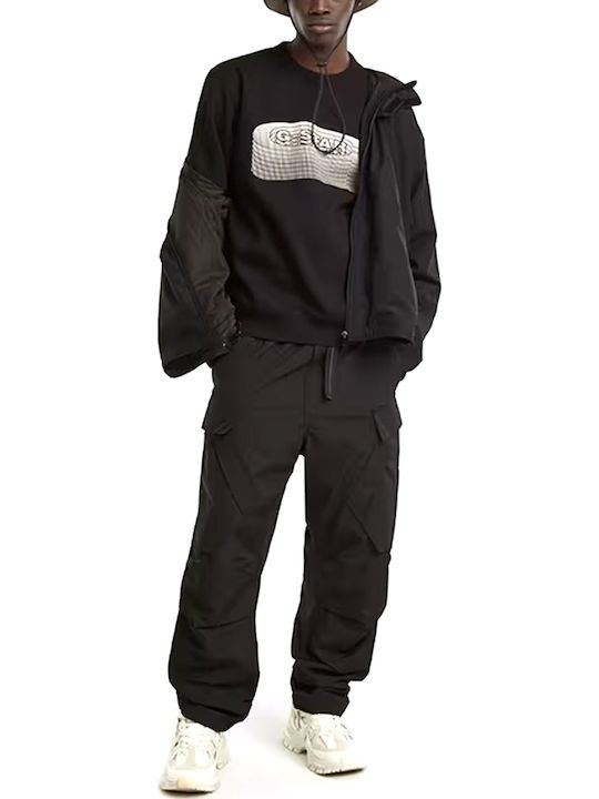 Herrenhose Cargo Lose Passform Schwarz