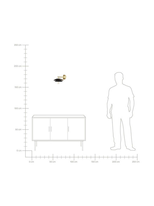 Beliani Modern Wandleuchte Schwarz
