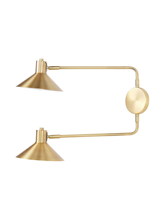 Beliani Wandleuchte Gold
