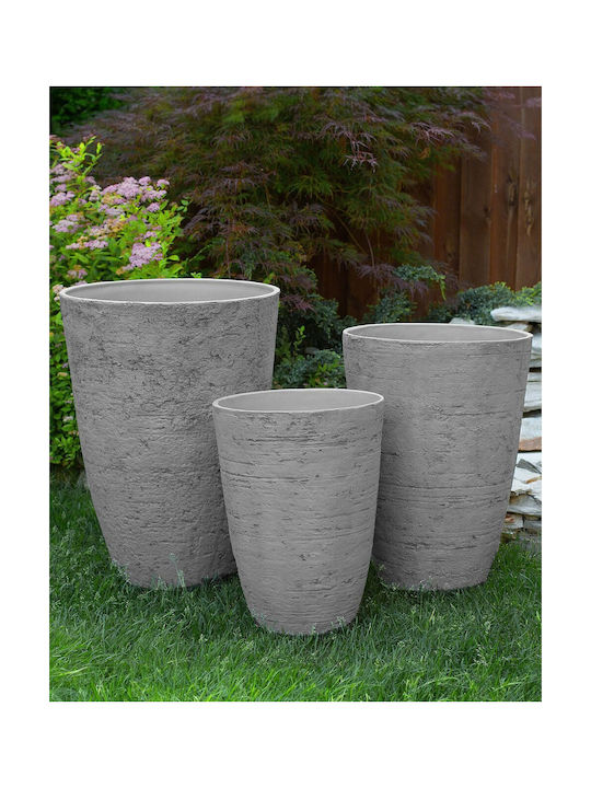 Beliani Plastic Grey Flower Pot 71x71x71cm