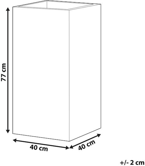 Beliani Topf Kunststoff 40x40x77cm.
