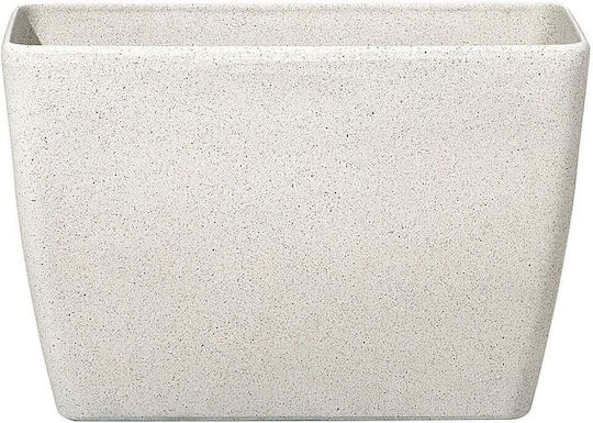 Beliani Set 2 Kunststoff Blumenkästen Beige