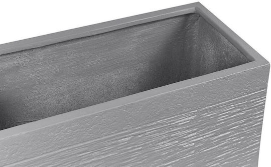 Beliani Zardiniere Din Plastic Gri 50x23x24cm