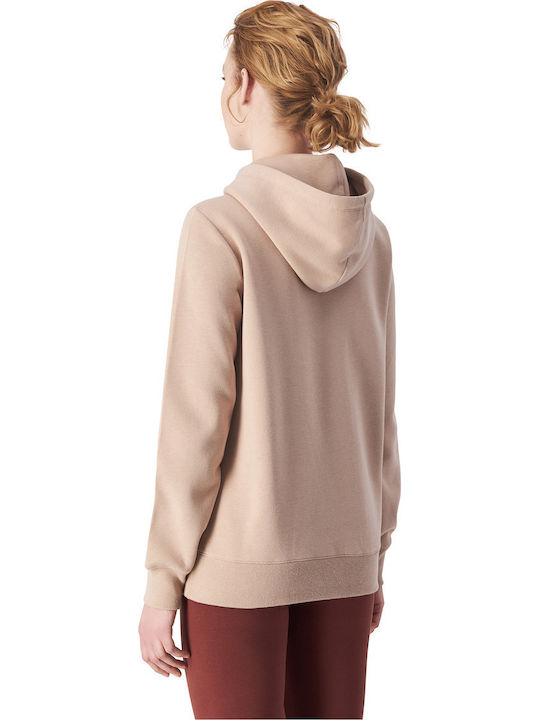 Damen Sweatshirt Kapuzen Beige