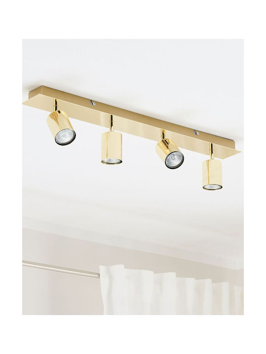 Beliani Spot with 4 Lights in Gold Color