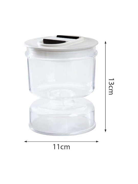 Vase General Use with Lid Plastic White 800ml