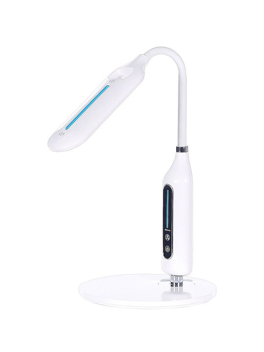 Beliani LED Office Lighting with Flexible Arm in White Color