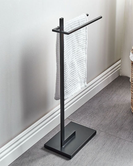 Beliani Raft De Haine De Baie Dublu 45x86cm Inox Negru