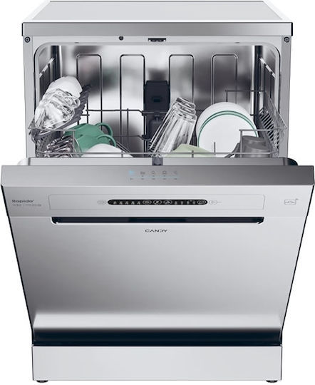 Candy Freestanding Dishwasher with Wi-Fi for 13 Place Settings W59.7xH85cm Inox