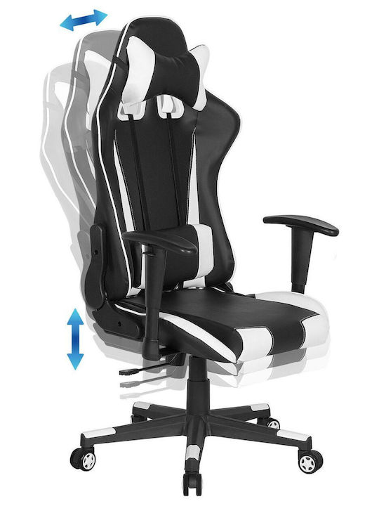 Beliani Office Καρέκλα Gaming Δερματίνης Λευκή
