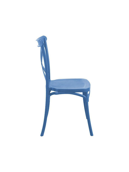 Crossie Dining Room Polypropylene Chair Blue 38x46.5x82cm