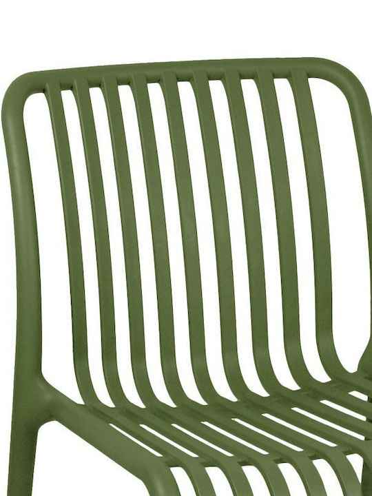 Outdoor-Stuhl Polypropylen Zoi Dark Green Shade 42x58x79εκ.