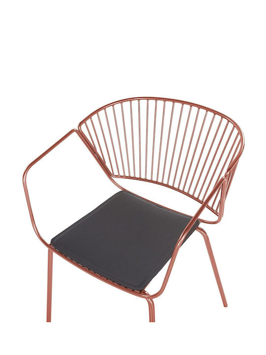 Dining Chair Set 2 Metal Copper Rigby