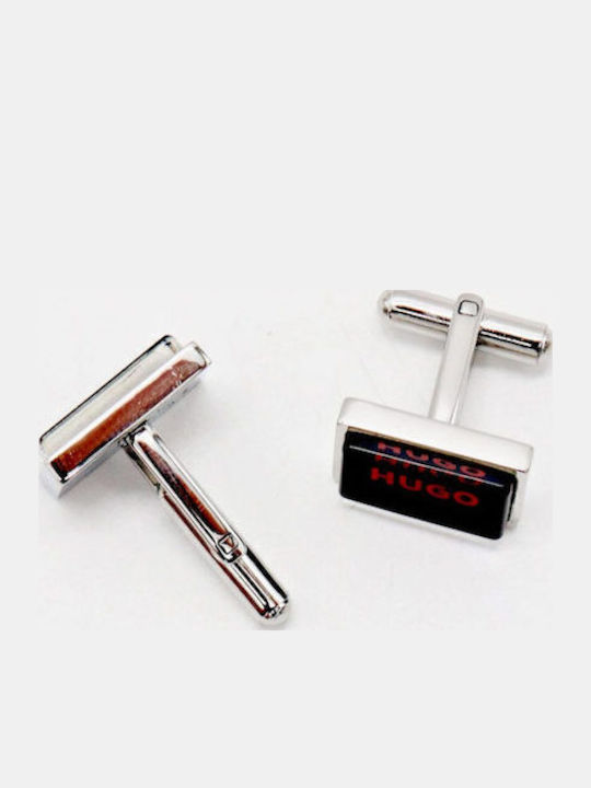 Hugo Cufflinks from Steel in Black Color