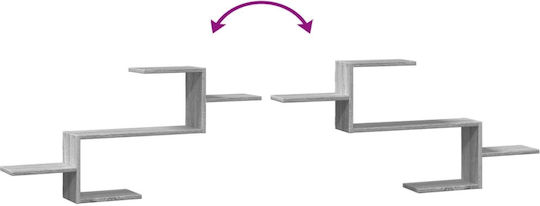 Grey Sonoma Wall Shelf 104x15x49cm