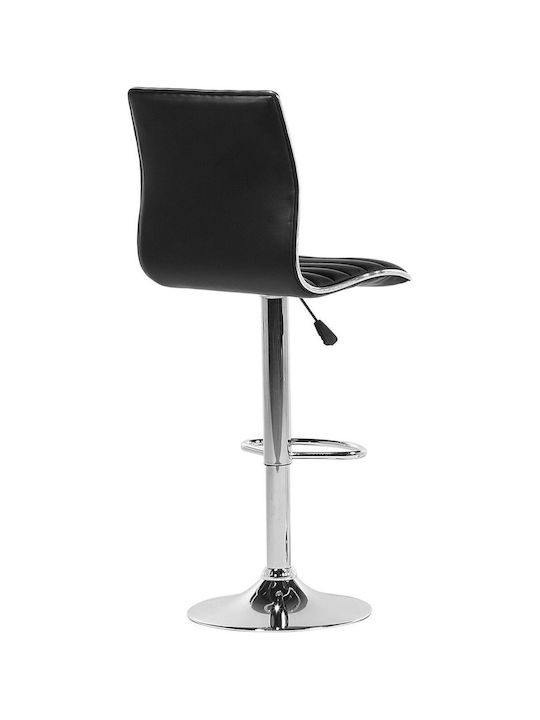 Stool Bar with Adjustable Height Black 2pcs