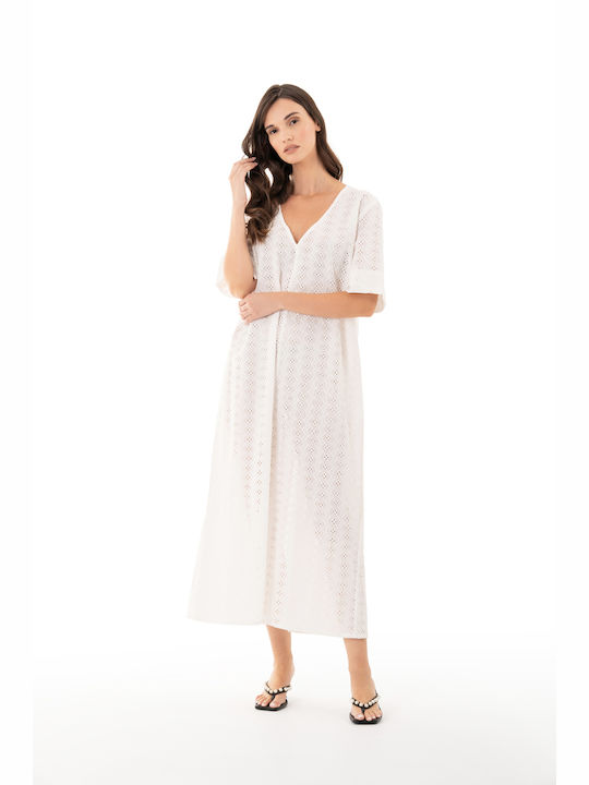 Sharks Bay Clothing Women's Maxi Caftan Beachwear WHITE