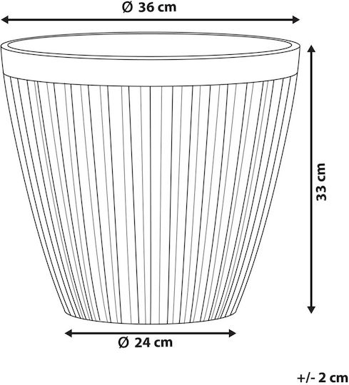 Planter Ø 36 Cm Beige-Gray Poka