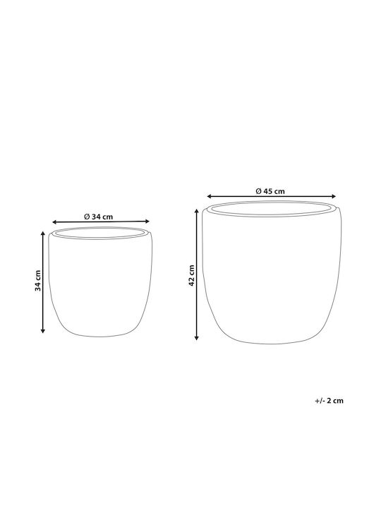 Set 2 Brown Rattan Flower Pots Berberis