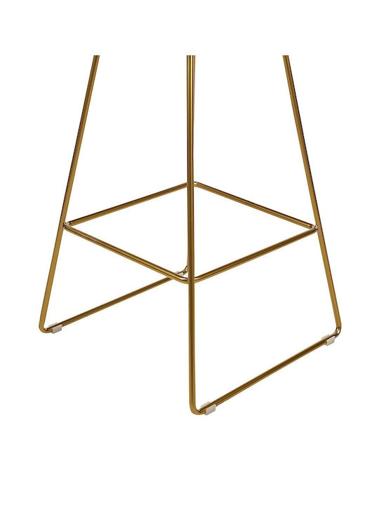 Stool Bar with Backrest Metallic Gold 2pcs
