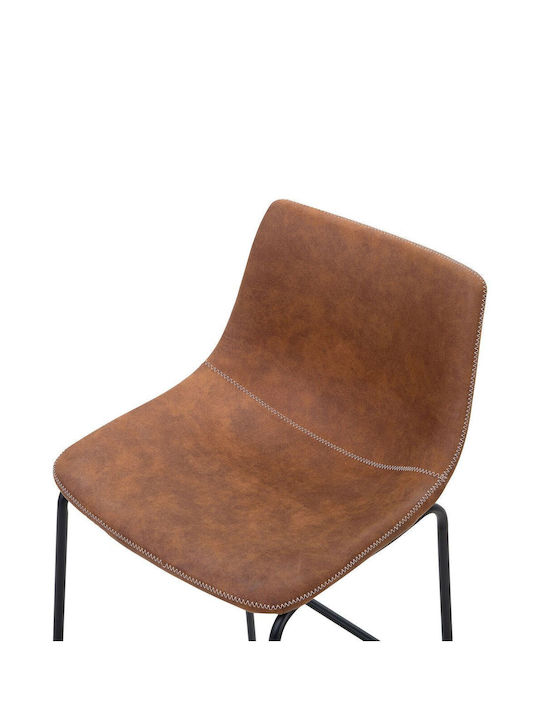 Stool Bar Upholstered with Fabric Gold Brown 2pcs