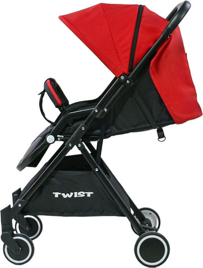Twist Καρότσι Μωρού Kατάλληλο για Nεογέννητο Red 6.8kg