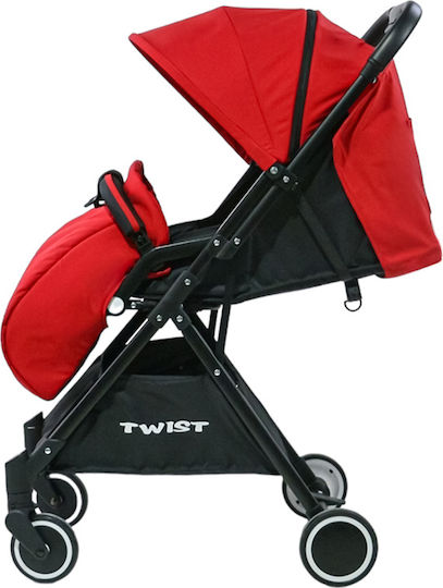 Twist Καρότσι Μωρού Kατάλληλο για Nεογέννητο Red 6.8kg