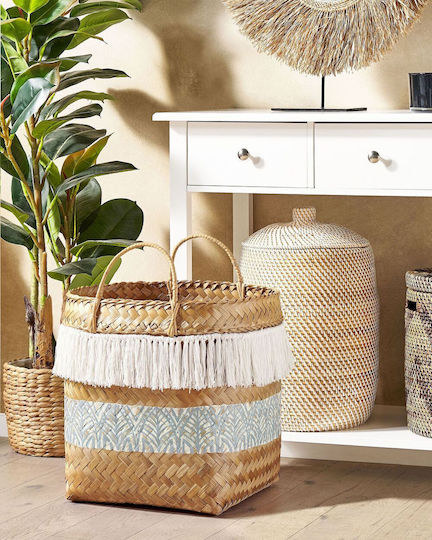 Beliani Aufbewahrungskorb Bamboo Beige