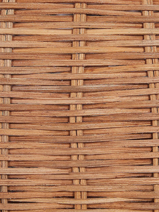 Beliani Καλάθι Αποθήκευσης Rattan με Καπάκι Μπεζ 40cm