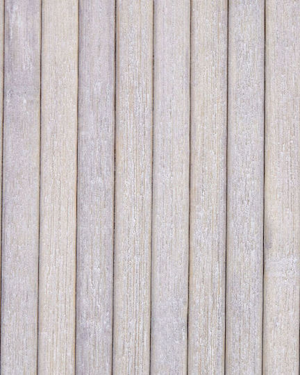 Beliani Καλάθι Αποθήκευσης Bamboo με Καπάκι Γκρι