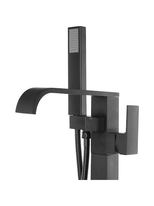 Beliani Mischbatterie Badewanne Komplettes Set Schwarze
