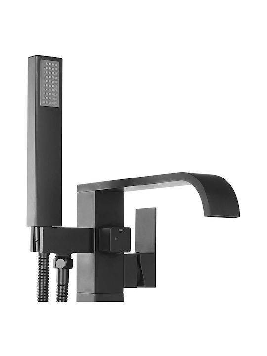 Beliani Mischbatterie Badewanne Komplettes Set Schwarze