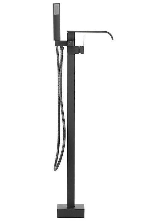 Beliani Mischbatterie Badewanne Komplettes Set Schwarze