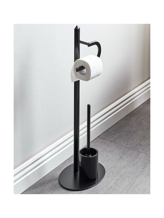 Beliani Badezimmer-Accessoire-Set Metall Schwarz