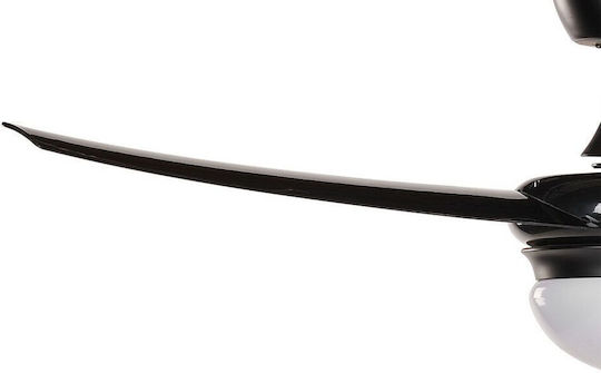 Beliani Jiboa Ceiling Fan 110cm with Light Fixture Black