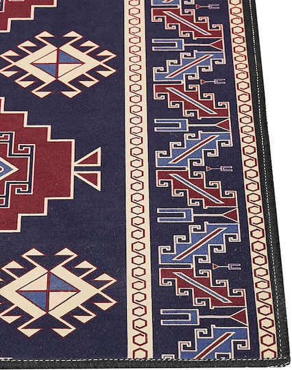 Beliani Kangal Non-slip Runner Blue 80x300cm