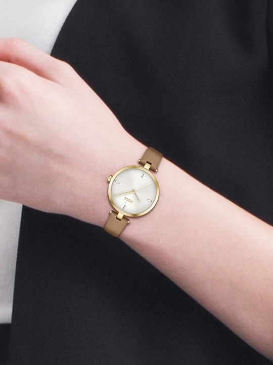 Boss Majesty Collection Damen Uhr mit Braun Lederarmband