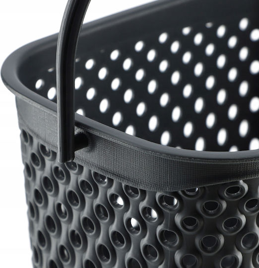 Kadax Set Basket with Clothespins made of Plastic Gray
